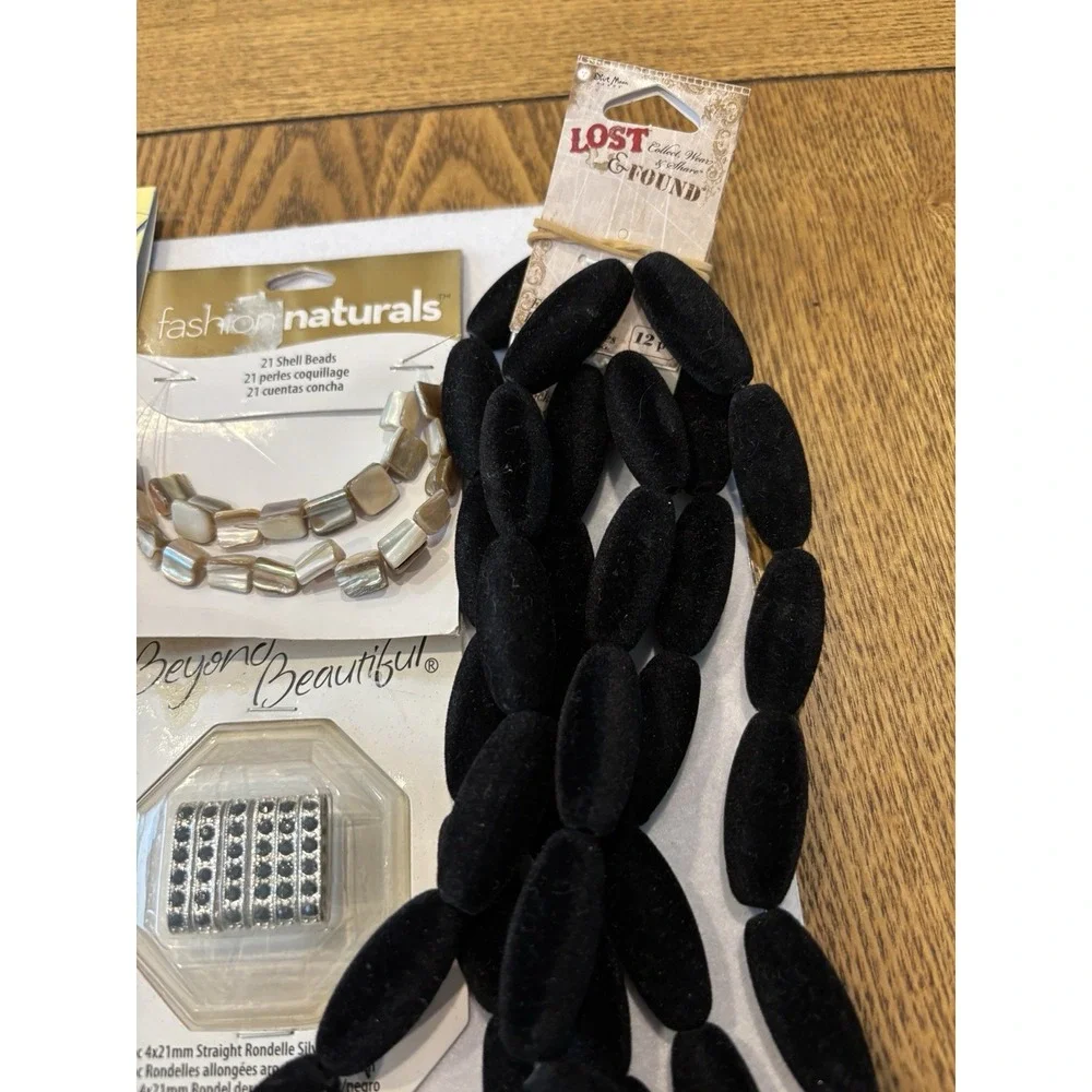 Lot Of New in Packages Jewelry Making Supplies Beads Watch Metal Velvet Beads